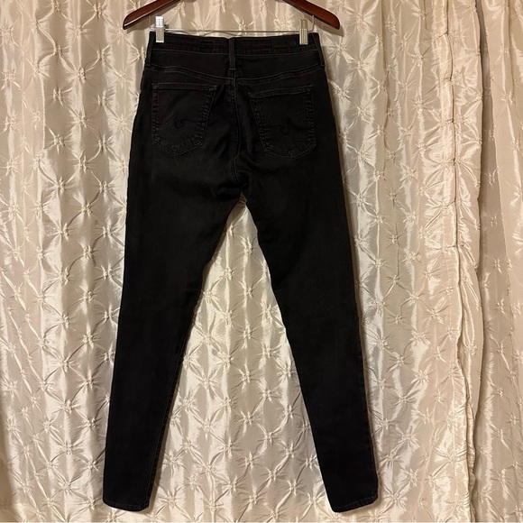AG The Farrah High Rise Skinny Jeans Distressed Black Gray - Picture 4 of 13